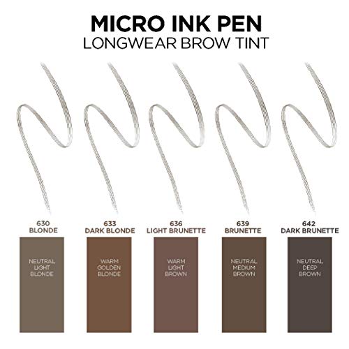 L'Oreal Paris Mikro Mürekkep Kalemi Kaş Stilisti, Uzun Ömürlü Kaş Tonu, Saç Benzeri Efekt, 48 Saate Kadar Aşınma, Hassas