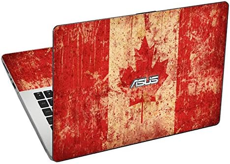 LidStyles Vinil Koruma Cilt Kiti çıkartma ile Uyumlu ASUS Q301L Vivobook (Kanada Bayrağı)