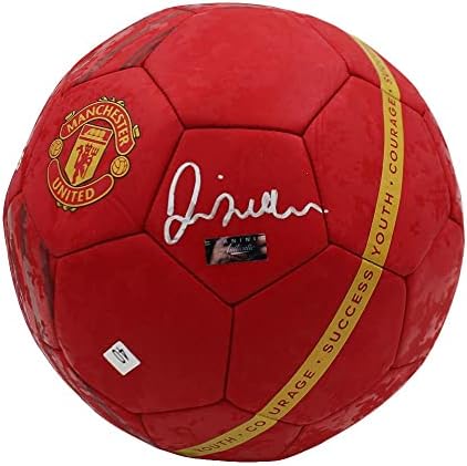 David Beckham Manchester United Kırmızı Adidas Futbol Topu İmzaladı - İmzalı Futbol Topları
