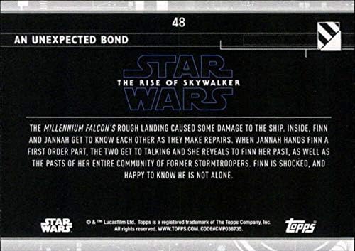 2020 Topps Yıldız Savaşları Skywalker'ın Yükselişi Serisi 2 Mavi 48 Beklenmedik bir Tahvil Alım Satım Kartı