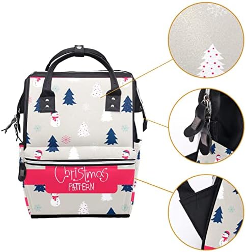 Noel Noel Ağacı Kar Taneleri Desen bebek bezi çantası Sırt Çantası Bebek Bezi değiştirme Çantaları Çok Fonksiyonlu Büyük