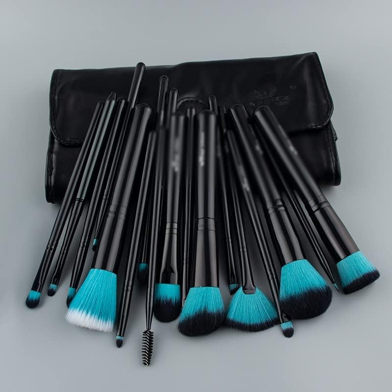 LXXSH 18 Adet Profesyonel Makyaj Fırçalar Set Ahşap Saplı Makyaj Fırça Setleri ve Kitleri Pudra Fondöten Göz Farı (Renk: