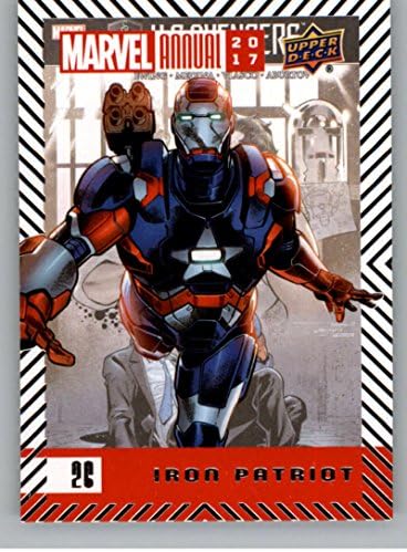 2018 Üst Güverte Marvel Yıllık 26 Demir Patriot Marvel Demir Patriot Süper Kahraman Ticaret Kartı Ham (NM Yakın Nane veya
