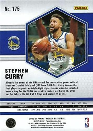 2020-21 Panini Mozaik 175 Stephen Curry Golden State Warriors NBA Basketbol Ticaret Kartı