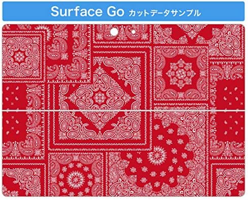microsoft Surface ıçin ıgstıcker Çıkartması Kapak Go/Go 2 Ultra Ince Koruyucu Vücut Sticker Skins 013973 Paisley Desen Kırmızı