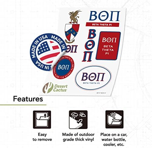Beta Teta Pi standart etiket sayfası çıkartma dizüstü su şişesi araba beta (Tam sayfa-Standart)