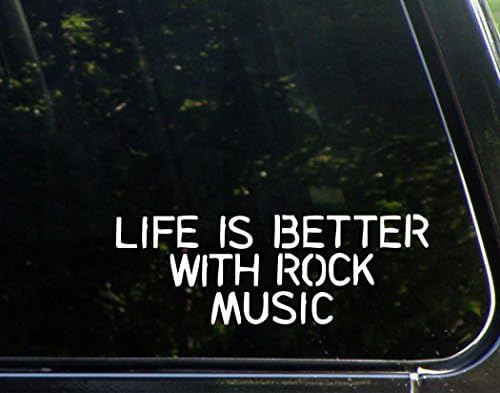 Rock Müzikle Hayat Daha İyidir-9 x 3 - Pencereler, Arabalar, Kamyonlar, Dizüstü Bilgisayarlar vb.İçin Vinil Kalıp Kesim Çıkartma/Tampon