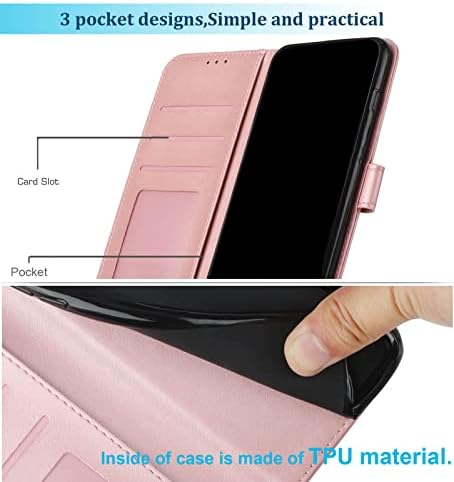 ıphone 13 Mini Cüzdan Kılıfı için JanCalm,[ Bilek Kayışı] [Kart Tutucu / Nakit Yuvaları] [Kickstand] Premium PU Deri Manyetik