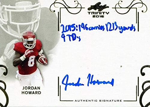 Jordan Howard İmzalı Yaprak Trinity Kartı-NFL İmzalı Futbol Kartları