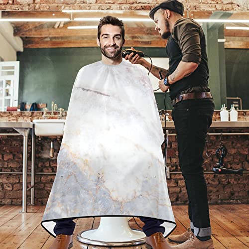 visesunny Berber Pelerin Gri Mermer Desen Polyester Saç Kesme Salon Cape Önlük Anti-Statik Saç Kesimi Suya Dayanıklı Tıraş