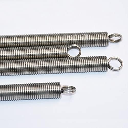 2 adet 1.0 mm Tel çapı gergi yayı lineer paslanmaz çelik küçük gergi yayları 6mm dış çap 20mm - 60mm uzunluk (Boyutlar: 1.0