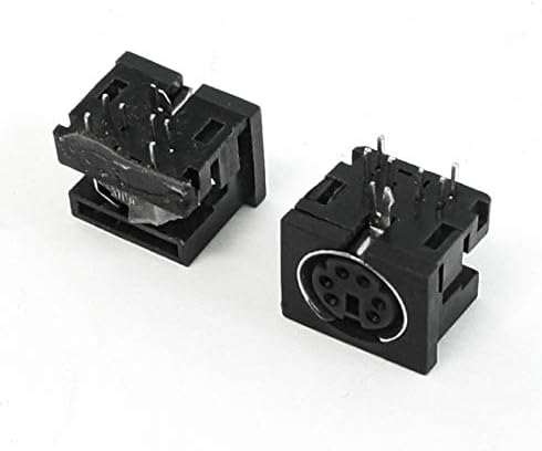 Yeni Lon0167 2 adet PCB Montaj Dişi DIN 6 Mini Pin Video Adaptörü Soketleri(2 adet Leiterplattenmontage-Buchse DIN - 6-Mini-Pin-Video-Adapterbuchsen